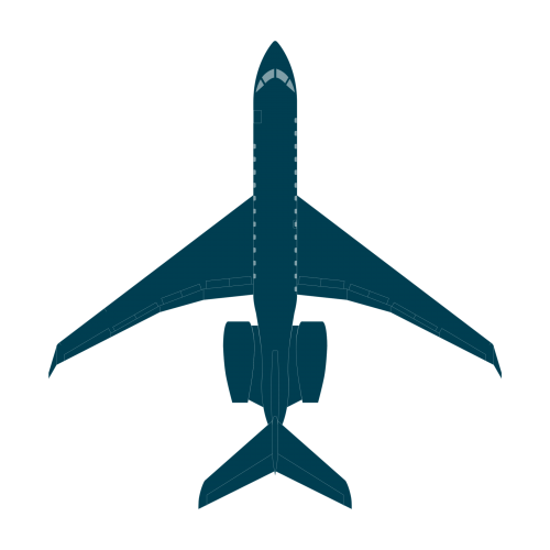 Global 5500 top view blueprint