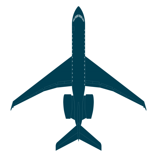 Global 6500 top view blueprint