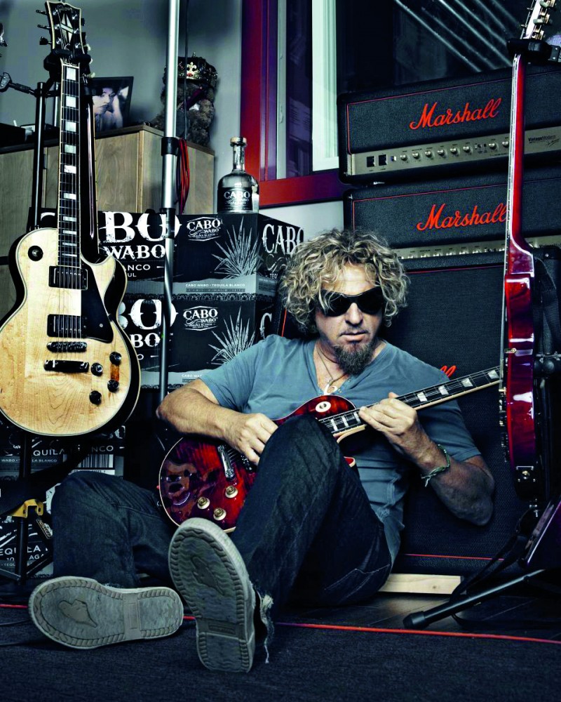 Sammy Hagar with his guitar 