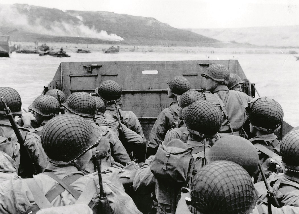 Soldats en Normandie, en France